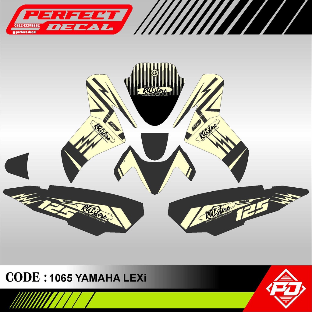 Jual Decal Stiker Motor YAMAHA LEXI 125 LEXI S OLD NEW Full Body