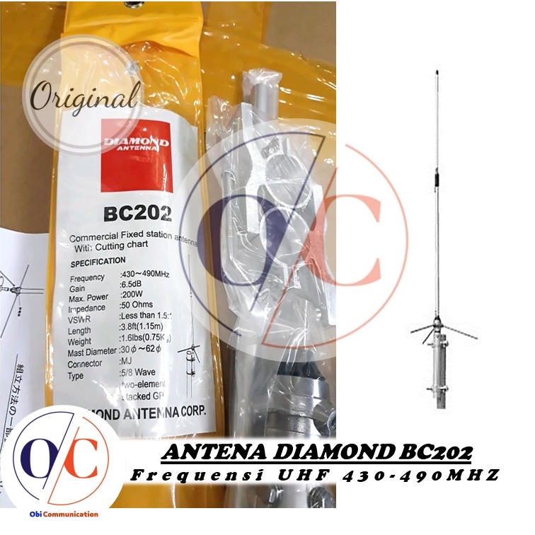 Jual ANTENNA Diamond BC 202 Antena Base Ori UHF 430 490MHz ORIGINAL