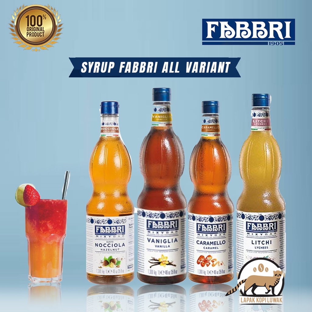 Jual Fabbri Syrup All Variant Sirup Fabbri Lychee Caramel Hazelnut