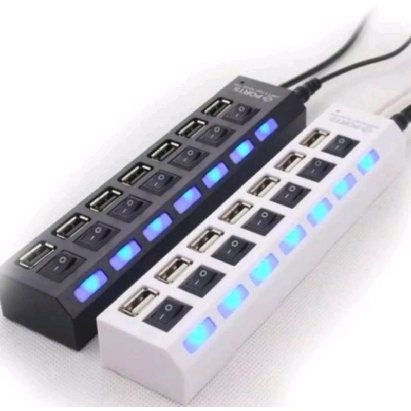 Jual USB Hub 4 Port Colokan USB Isi 4 Atau 7 Dengan Saklar On Off USB