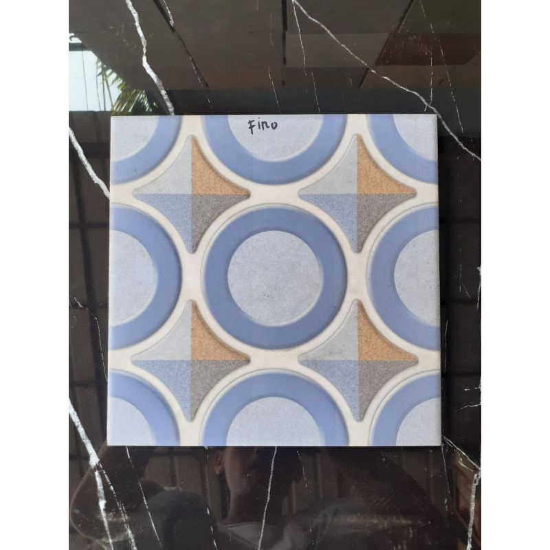 Jual Keramik Lantai Kamar Mandi X Fino Blue Mulia Tile Shopee