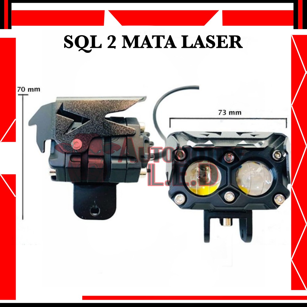 Jual ORIGINAL LAMPU TEMBAK LED LASER SQL 2 MATA 20 WATT SUPERBRIGHT