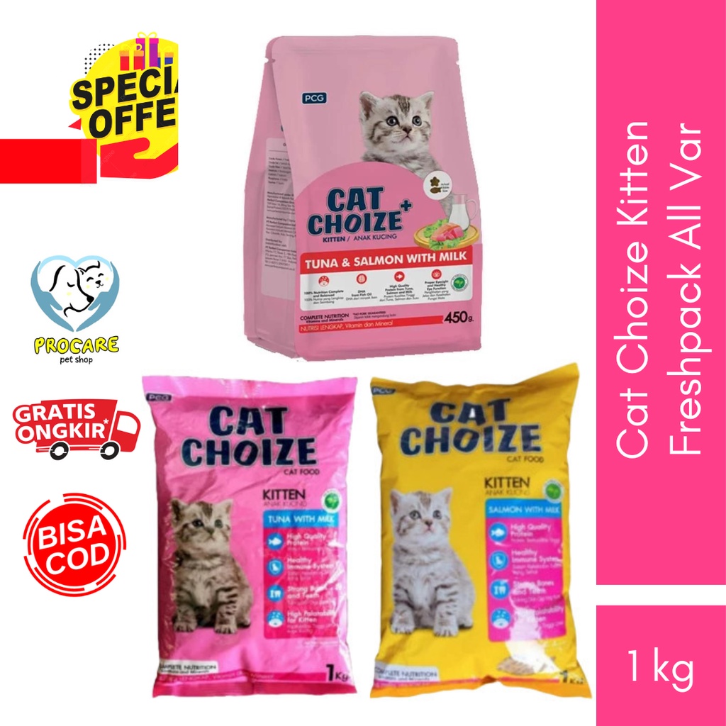 Jual Cat Choize Kitten Cat Food Tuna Milk Kg Salmon Milk Kg Cat