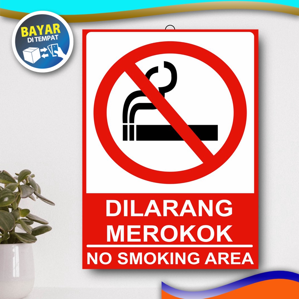 Jual HIASAN DINDING TEMA NO SMOKING DILARANG MEROKOK POSTER DILARANG