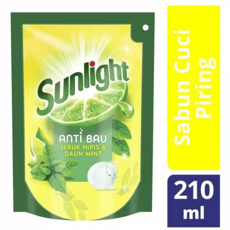 Jual Sunlight Jeruk Nipis Daun Mint Cairan Pencuci Piring 210ml 210