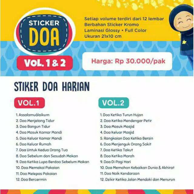 Jual Stiker Doa Familia Kreativa Vol 1 2 Shopee Indonesia