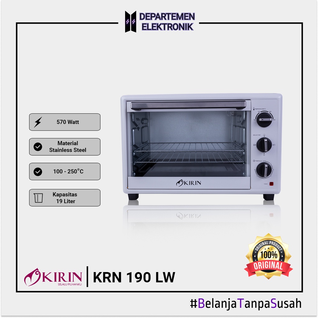 Jual Kirin KBO 190 LW Oven Toaster 19 Liter Daya Low Watt MURAH BANGET