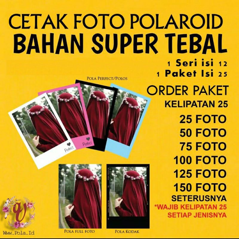 Jual Cetak Foto Polaroid Kertas Ap260 Bahan Tebal Shopee Indonesia