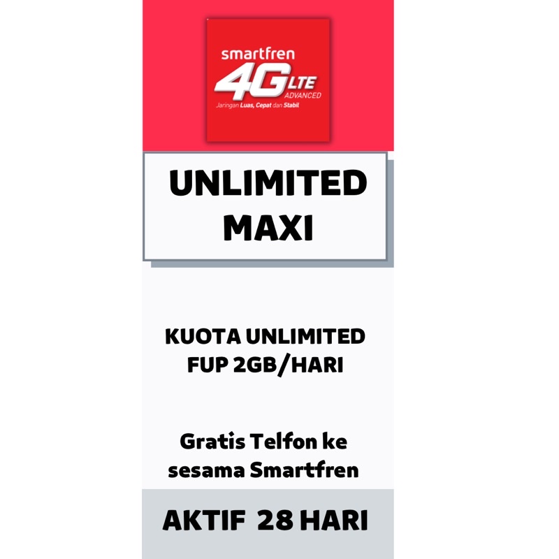 Jual PAKET DATA KUOTA SMARTFREN UNLIMITED NONSTOP KUOTA FULL 24 JAM