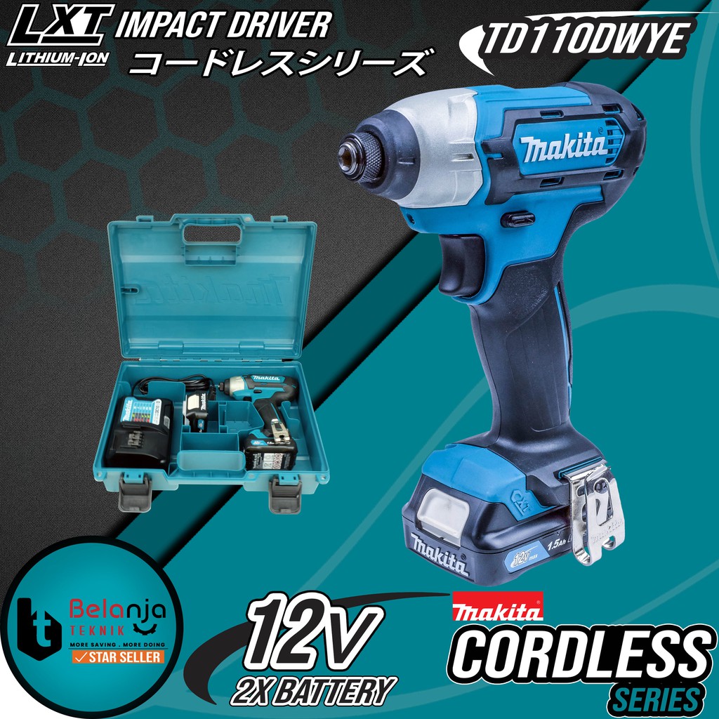 Jual Makita Mesin Bor Obeng Baterai TD 110 DWYE Cordless Impact Driver