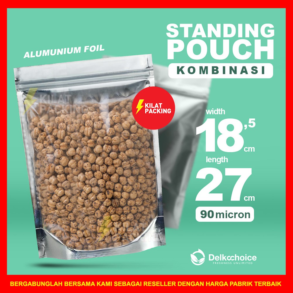 Jual Standing Pouch KLIP WINDOW Plastik BUNGKUS PLASTIK KEMASAN