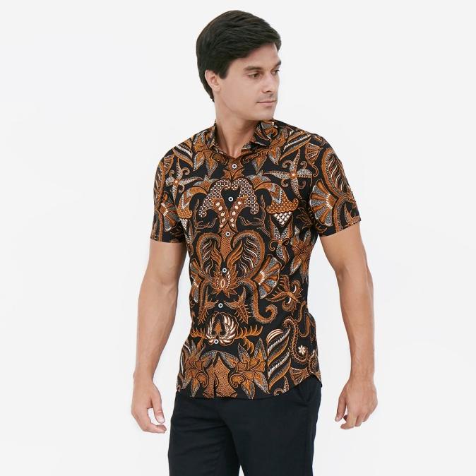 Jual Batik Semar Kemeja Lengan Pendek Ron Kinasih Sogan Shopee Indonesia