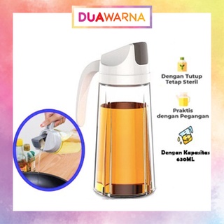 Jual DuaWarna Botol Kaca Minyak Goreng 630 Ml Tempat Minyak Anti Tumpah