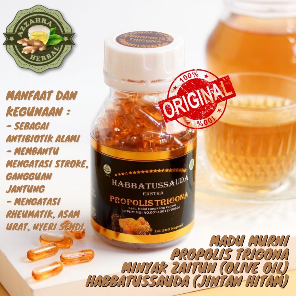 Jual Habbatussauda Extra Propolis Trigona UMS 100 Kapsul Habatussauda