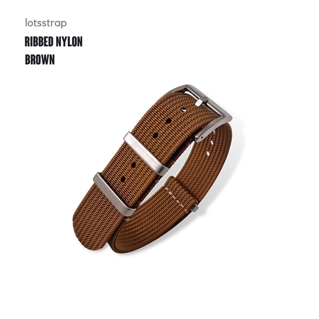 Jual Tali Jam Tangan Nato Strap Ribbed Nylon Brown Rn Shopee Indonesia