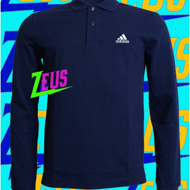 Jual Kaos Polo Shirt Baju Kerah Lengan Panjang Adidas Nafy Keren