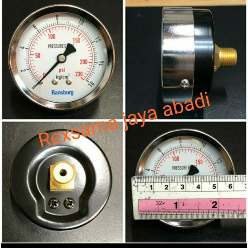 Jual Bar Kg Pressure Gauge Inch Back Rbs