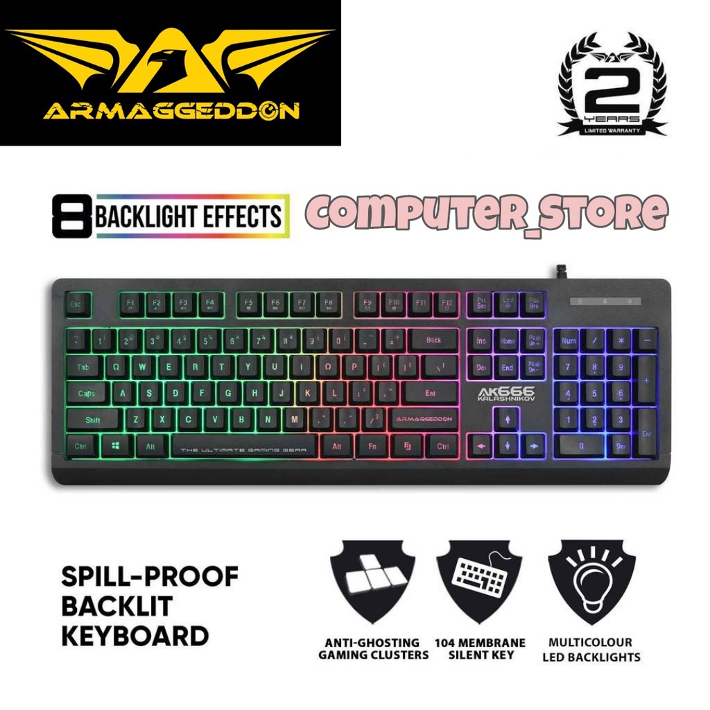 Jual Armaggeddon Ak Kalashnikov Keyboard Gaming Anti Ghosting Spill