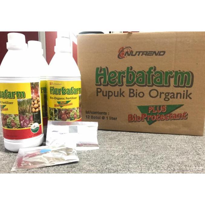 Jual Pupuk Organik Cair Herbafarm 1 Liter Plus Booster Paket 1 Karton