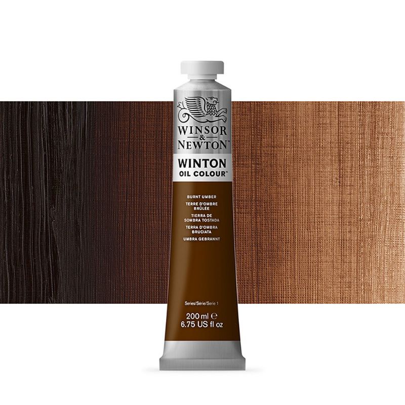 Jual CAT MINYAK WINTON OIL COLOUR 200 ML BURNT UMBER WINSOR NEWTON