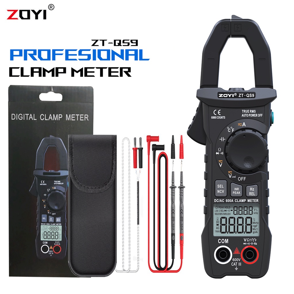 Jual Zoyi Zt Qs Digital Clamp Meter A Dc Ac Ammeter Voltage Tester