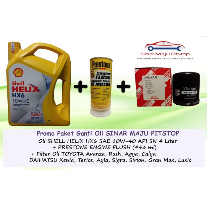 Jual Paket Ganti Oli Toyota Avanza Rush Shell Helix Hx W Api