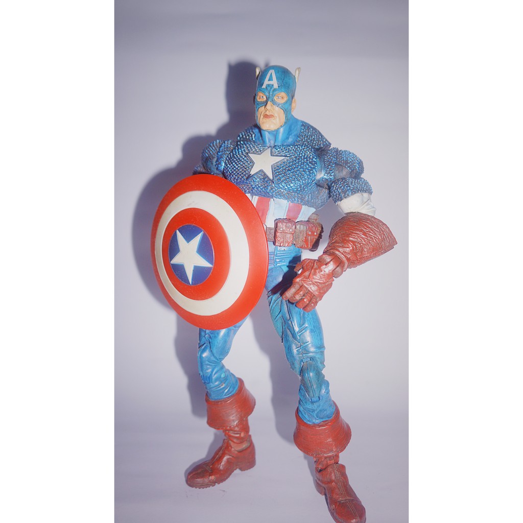 Jual Marvel Icons Series Toybiz Captain America Masked Unmasked