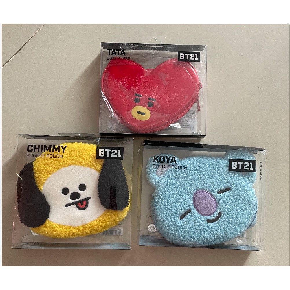 Jual BT21 Coin Purse Boucle Pouch Tata Koya Chimmy Dompet Kantong Uang