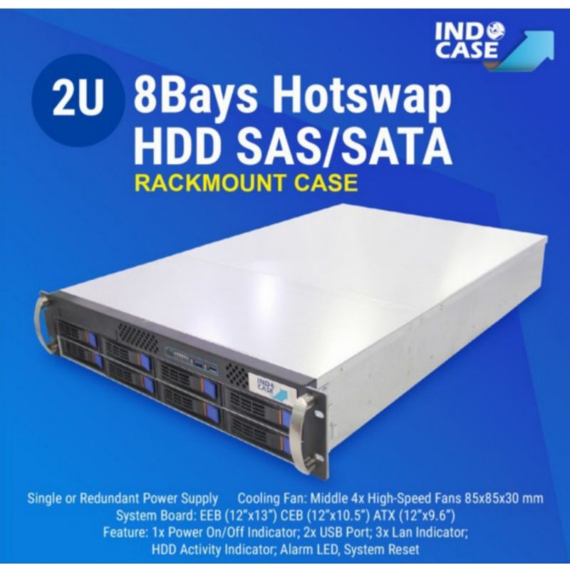 Jual Rackmount Case U Bay Hotswap Hdd Sas Sata Casing Server Ic