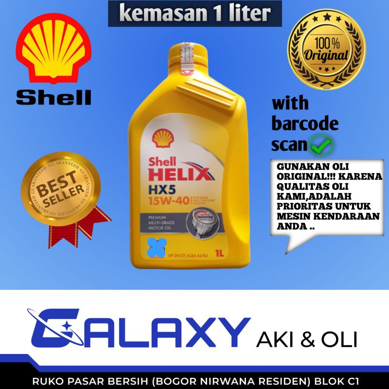 Jual Oli Shell Helix Hx W Liter Original Dengan Barcode Scan