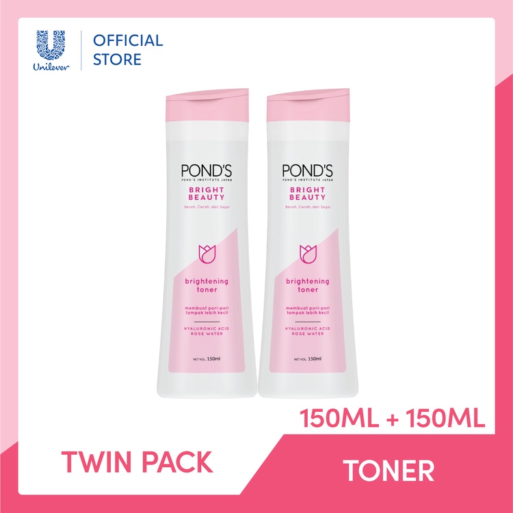 Jual Ponds Bright Beauty Brightening Toner 150ml Twin Pack Shopee