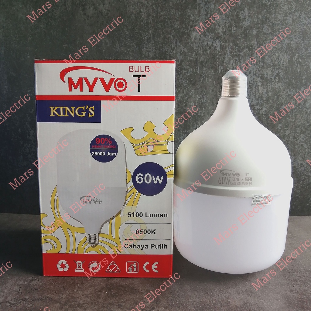 Jual LAMPU LED MYVO KING S 60W 60 WATT PUTIH Shopee Indonesia