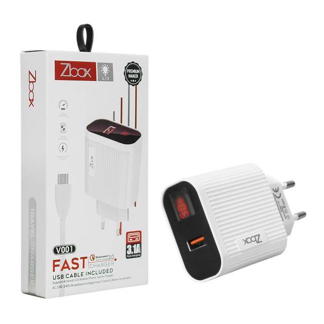 Jual Charger Cas Casan Android Zbox V001 Micro Usb 3 1a LED Fast