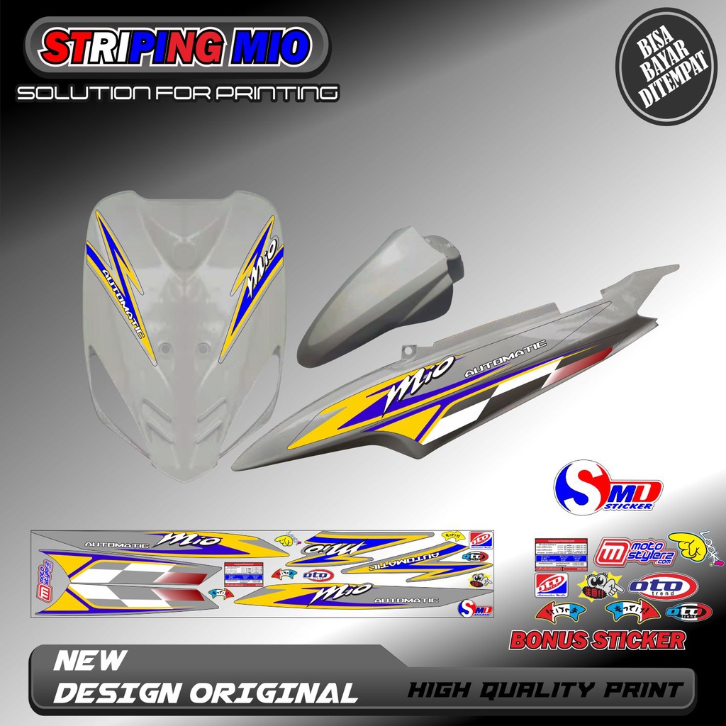 Jual Striping Variasi Mio Smile Mio Sporty Keren Sticker Lis Bodi Mio