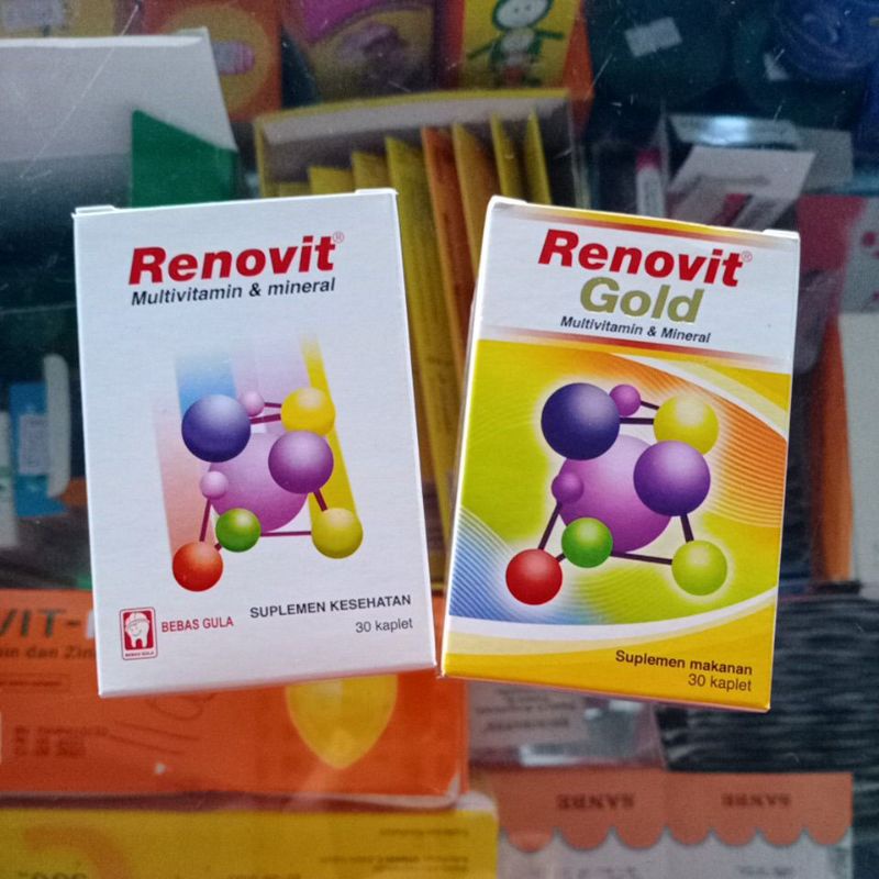 Jual Renovit Dan Renovit Gold Botol Isi Multivitamin Dan Mineral