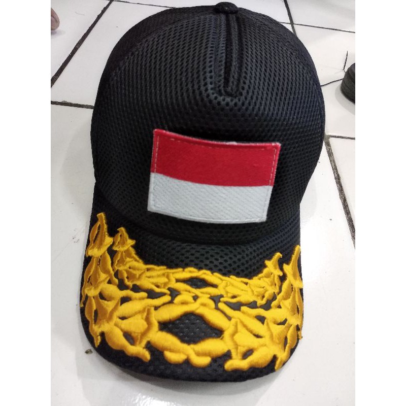 Jual Topi Jaring Hitam Padi Kapas Dobel Tni Shopee Indonesia