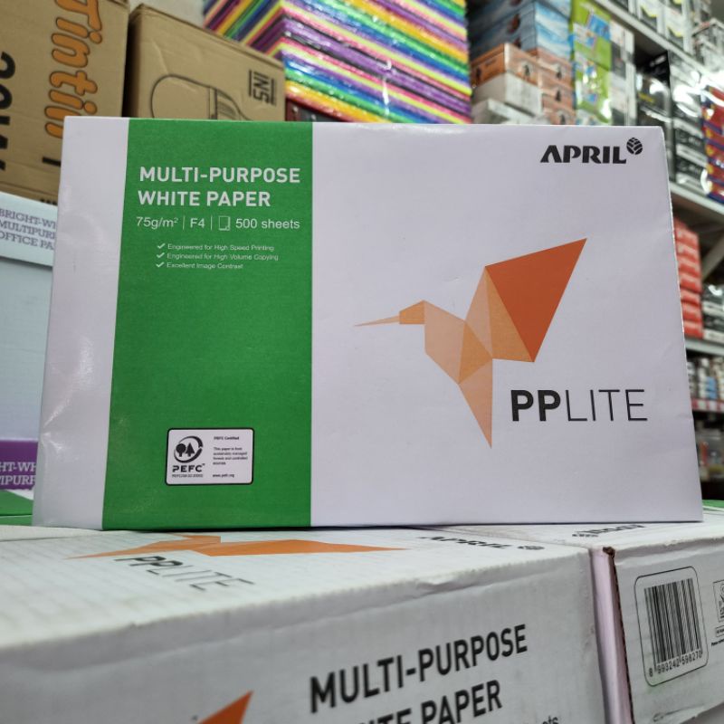 Jual Kertas HVS PPLITE BMO F4 75 GSM Produk APRIL PAPERONE 1 RIM