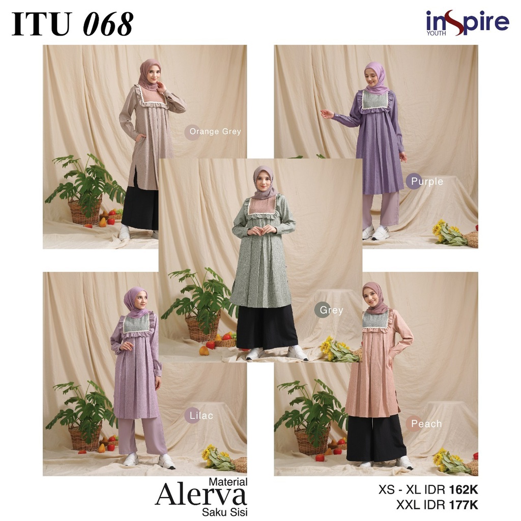 Jual Inspire Tunik Itu Bahan Alerva Atasan Muslimah Kekinian Korea