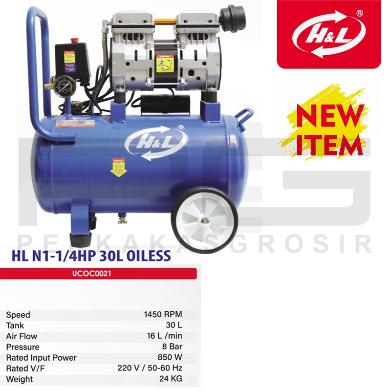 Jual Hnl Mesin Kompresor Angin Listrik H L N Hp Liter Oiless