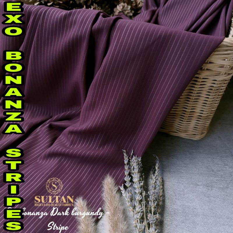 Jual ANEKA WARNA KAIN ABAYA SULTAN EXO BONANZA EMBOSS STRIPES GARIS