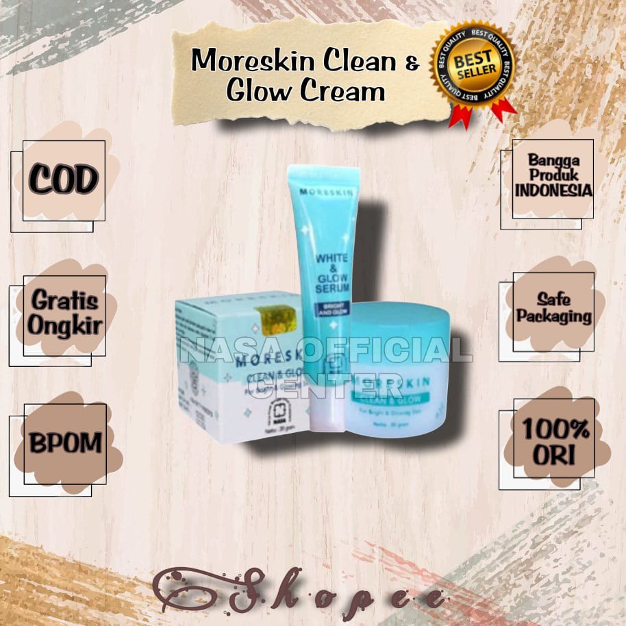 Jual Moreskin Clean Glow Cream Asli Nasa Membantu Mengecilkan Pori