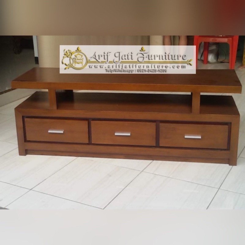 Jual Meja TV Kabinet TV Minimalis Kayu Jati Murah Shopee Indonesia