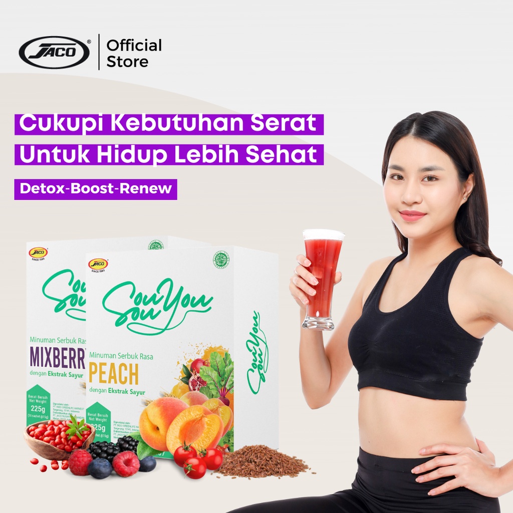 Jual Jaco Sousouyou Enriching Fiber Drink 1 Box Detox Pelangsing Tubuh