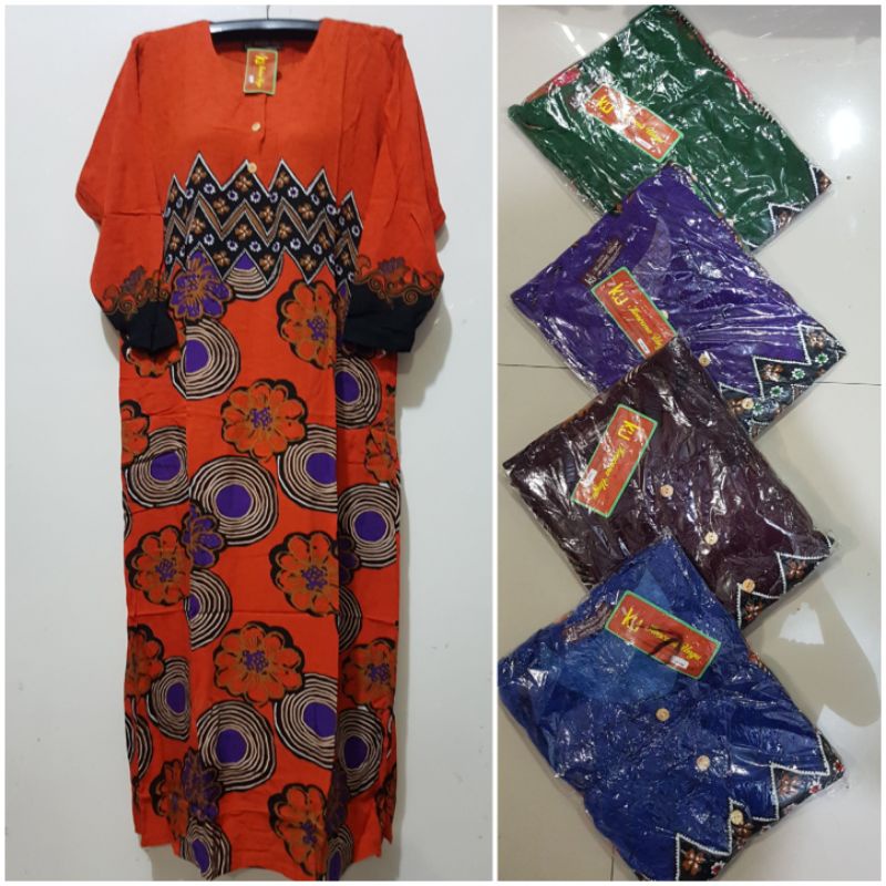 Jual YULI LONGDRES BATIK POLA LD 105 CM PB 127 CM BATIK KENCANA UNGU