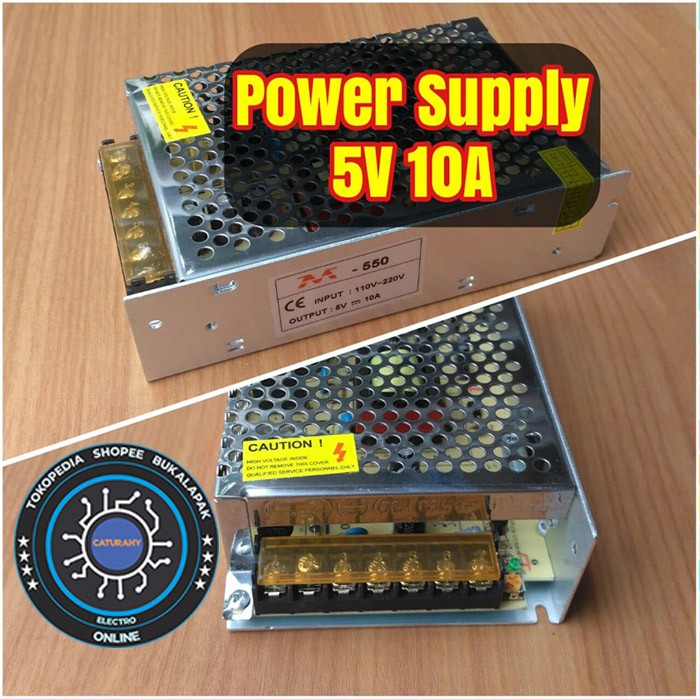 Jual Power Supply Switching 5V 10A Running Text Psu Adaptor Shopee