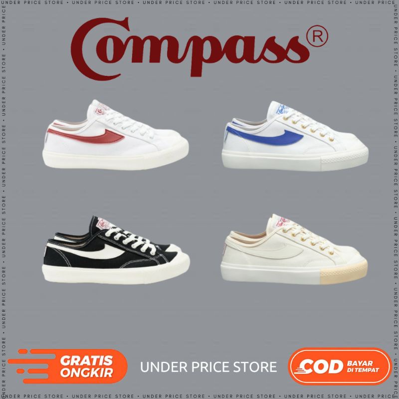 Jual Compass Gazelle Low Gazelle Low White Red Gazelle Low White