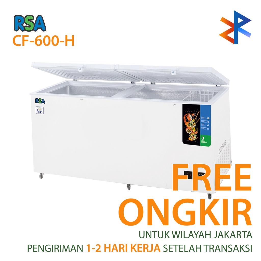 Jual Chest Freezer RSA CF 600 H CF600H CF600 Freezer Box 500 Liter