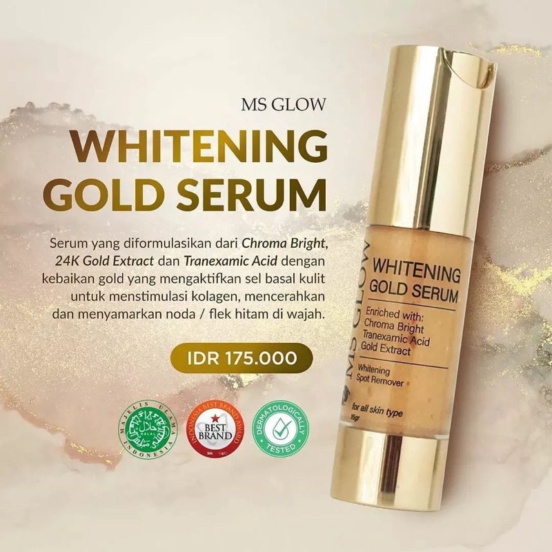 Jual Whitening Gold Serum Ms Glow Shopee Indonesia