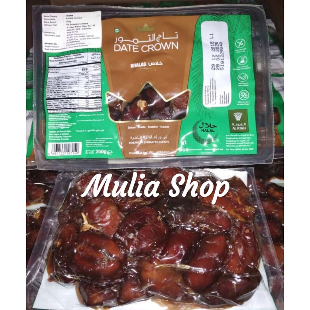 Jual Gr Kurma Date Crown Khalas Gram Shopee Indonesia