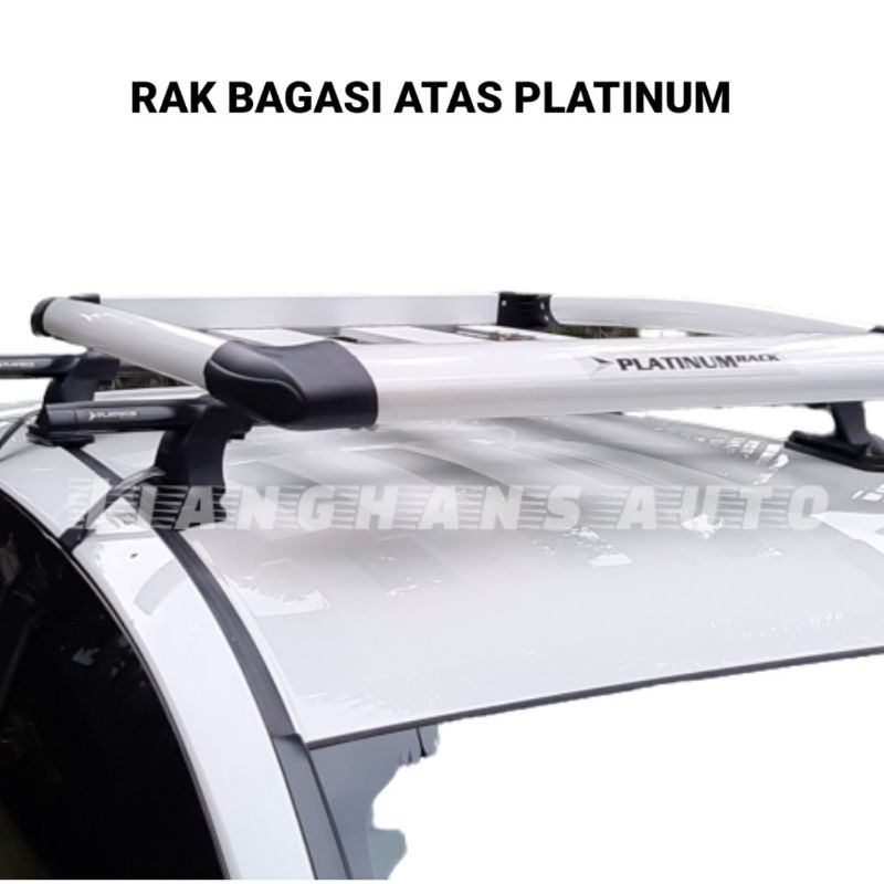 Jual PAKET RAK BAGASI ATAS MOBIL PLATINUM KAKI JEPIT BODY PLATINUM